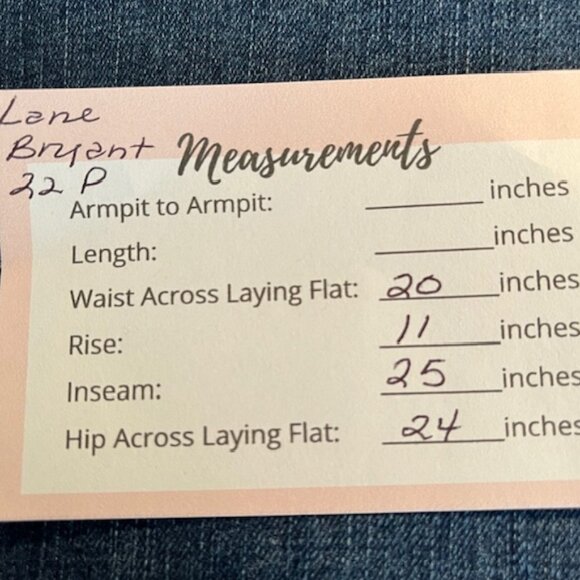 Lane Bryant Dark Wash Distressed Super Stretch Skinny Jeans- Size 22P - Picture 10 of 10